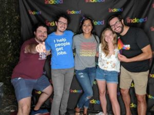Sarah & team at Indeed Pride 2019 in Downtown Austin